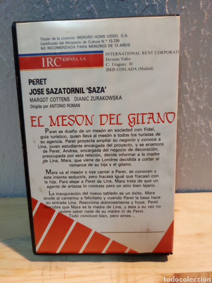 Cine: EL MESON DEL GITANO VHS PERET - Foto 2