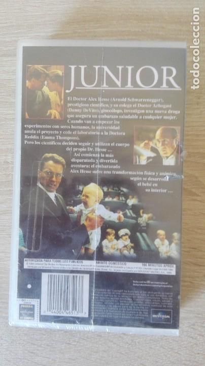 Cine: PRECINTADA VHS-JUNIOR-A.SCHWARZENEGGER-D.DEVITO-E.THOMPSON-UNIVERSAL-A&Ntilde;O 1994. - Foto 3