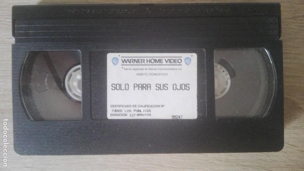 Cine: S&Oacute;LO PARA SUS OJOS - VHS - PAL - WARNER BROS.HOME VIDEO- A&Ntilde;OS 90.