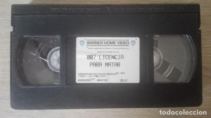 Cine: 007 LICENCIA PARA MATAR - VHS - PAL - WARNER BROS.HOME VIDEO- A&Ntilde;OS 90.