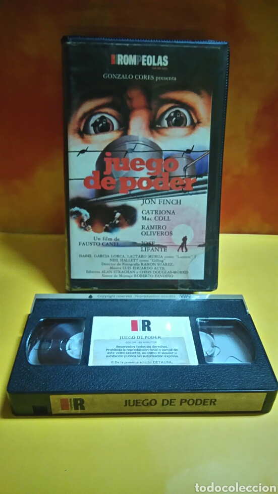 Cine: JUEGO DE PODER - Fausto Canel, Jon Finch - VHS - Foto 2