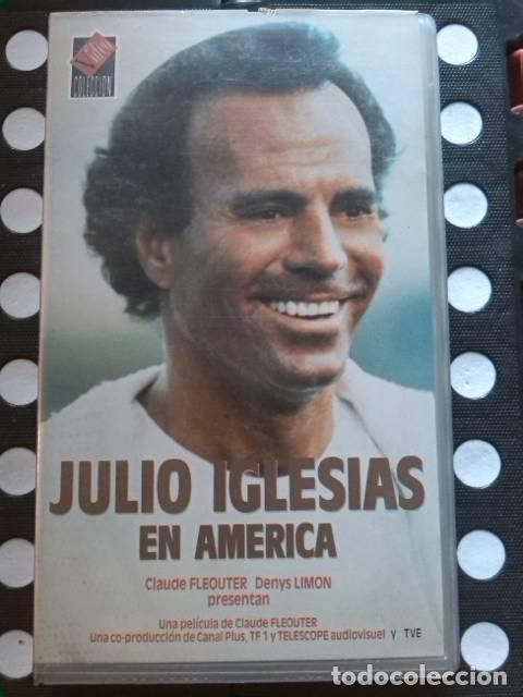 Cine: VHS Julio Iglesias en Am&eacute;rica. Claude Fleouter y Denys Lim&oacute;n. 1990.