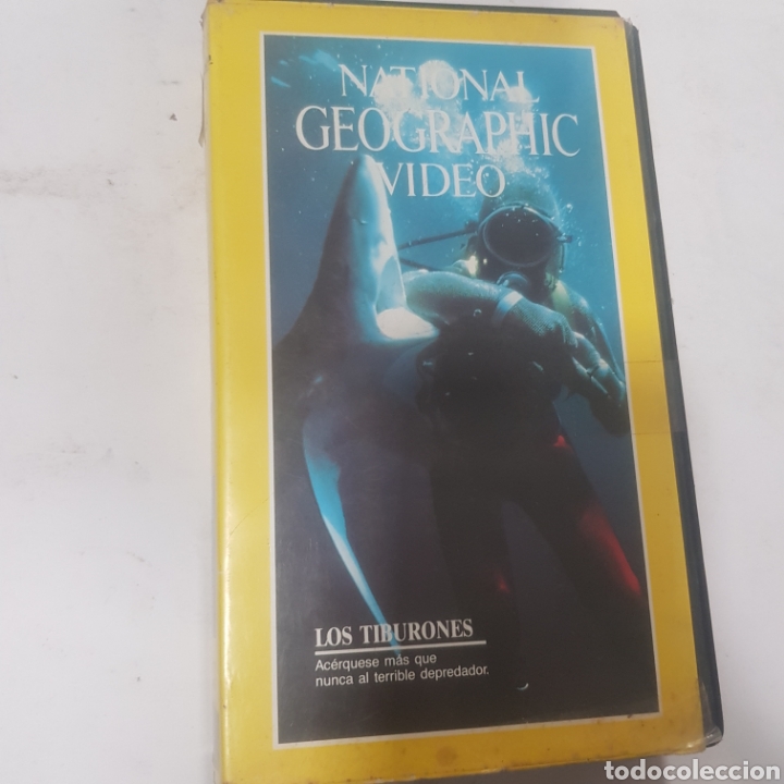 Kino: VHS 1249 National Geographic v&iacute;deo los tiburones &nbsp;&nbsp; -VHS SEGUNDA MANO