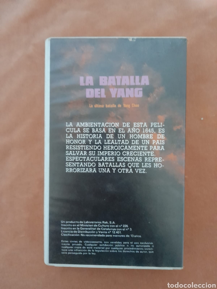 Cine: LA BATALLA DEL YANG - LA ULTIMA BATALLA DE YANG CHAO - ARTES MARCIALES - VHS - Foto 3 - 298094538