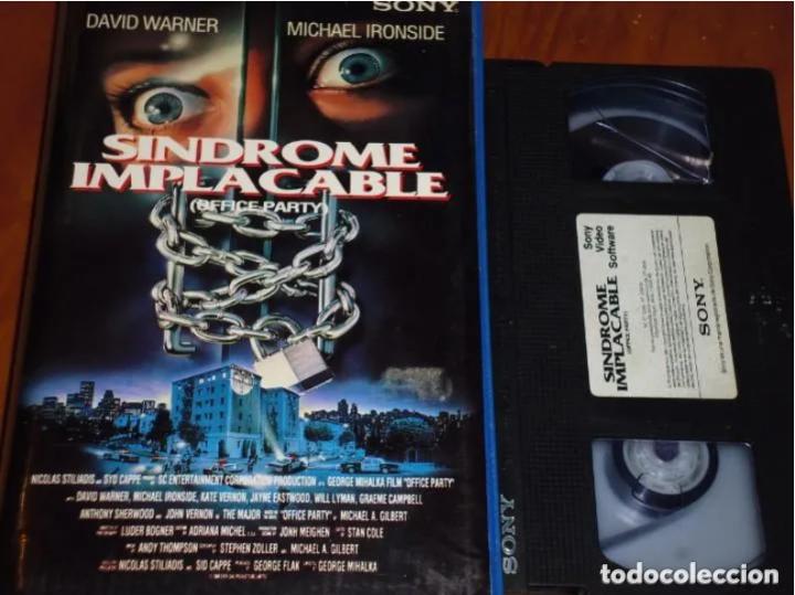 Cine: SINDROME IMPLACABLE / OFFICE PARTY - MICHAEL IRONSIDE, DAVID WARNER - TERROR - VHS - Foto 1