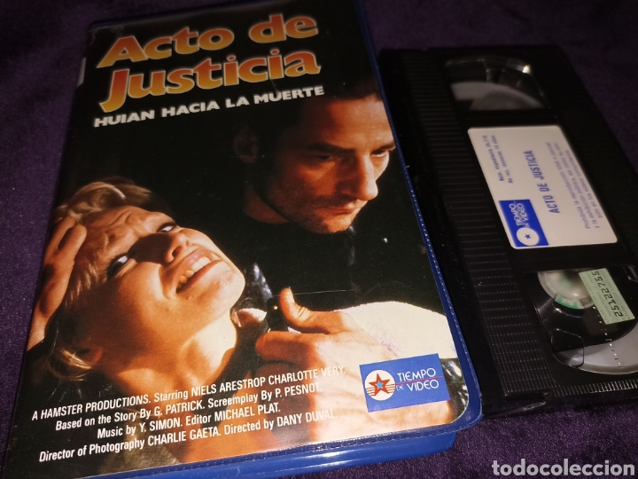 Cine: Acto de justicia- vhs- director Dany duval- cine polar francia