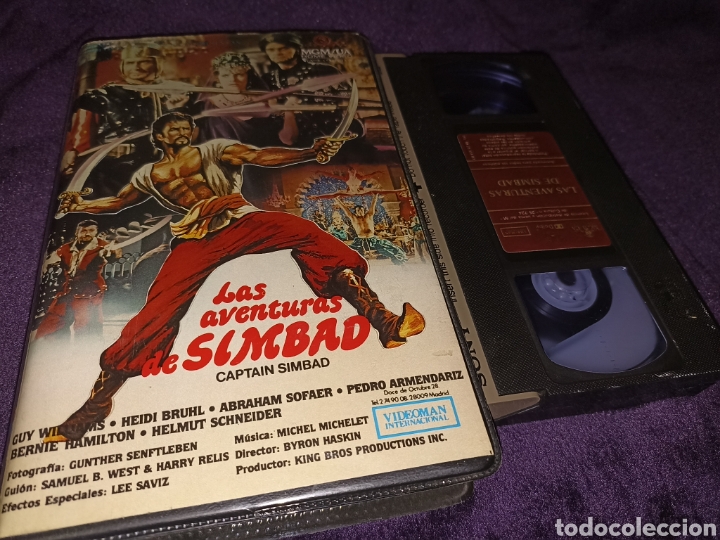 Cine: Las aventuras de simbad- captain simbad- vhs- 1963
