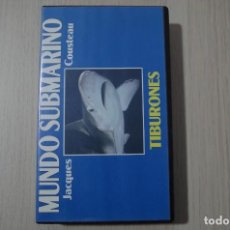 Cine: MUNDO SUBMARINO - JACQUES COUSTEAU - Nº 1 TIBURONES - VHS. Lote 304227008