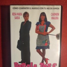Cine: PAREJA DE TRES.VHS.CARMEN MAURA/ROSA MARÍA SARDA.. Lote 305434543