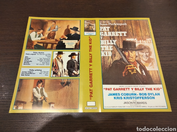Cine: Car&aacute;tula VHS Pat Garrett & Billy the Kid