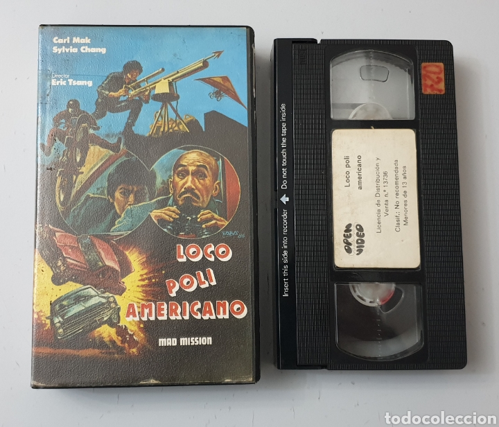 Cine: VHS - LOCO POLI AMERICANO aka MAD MISSION HK Accion Kung Fu Muy Dificil