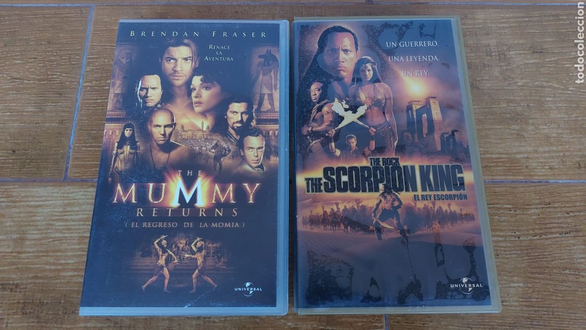 Cinema: 2 VHS La Momia y El Rey Escorpi&oacute;n
