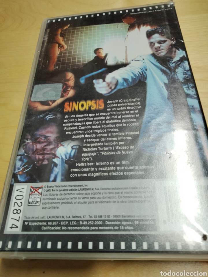 Cine: Hellraiser inferno VHS Nuevo - Foto 2