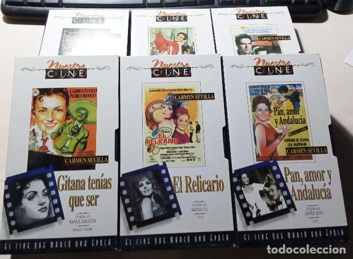 Cine: CARMEN SEVILLA VIOLETAS IMPERIALES VENGANZA RELICARIOGITANA PAN ROCIO NUESTRO CINE 6 VHS ORIGINALES