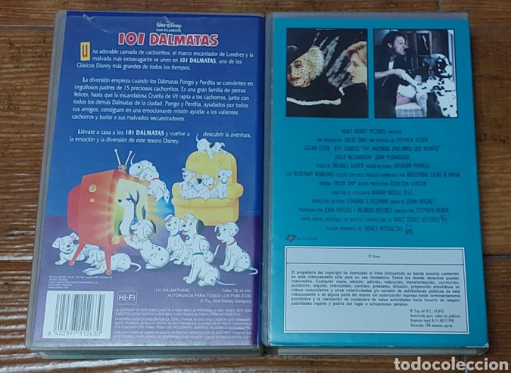 Cine: 2 VHS 101 Dalmatas (Disney) - Foto 4