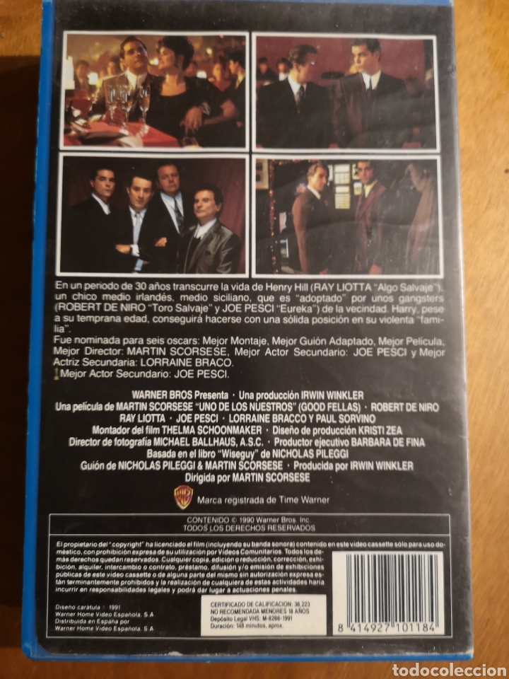 Cine: UNO DE LOS NUESTROS. VHS - Foto 3