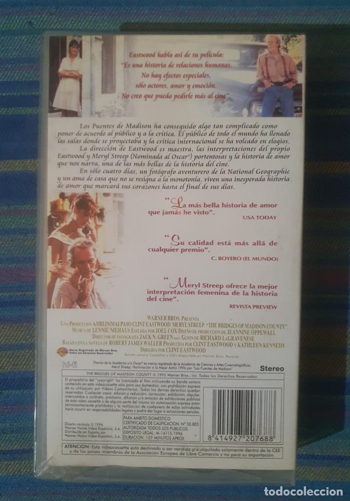 Cine: VHS LOS PUENTES DE MADISON - Foto 2