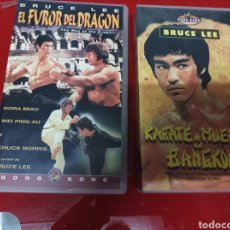 Cine: EL FUROR DEL DRAGON / KARATE A MUERTE EN BANGKOK BRUCE LEE VHS ORIGINALES. Lote 320281983