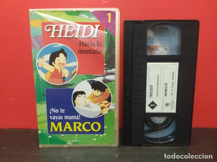 Cine: pelicula en formato cinta cassette vhs marco y heidi