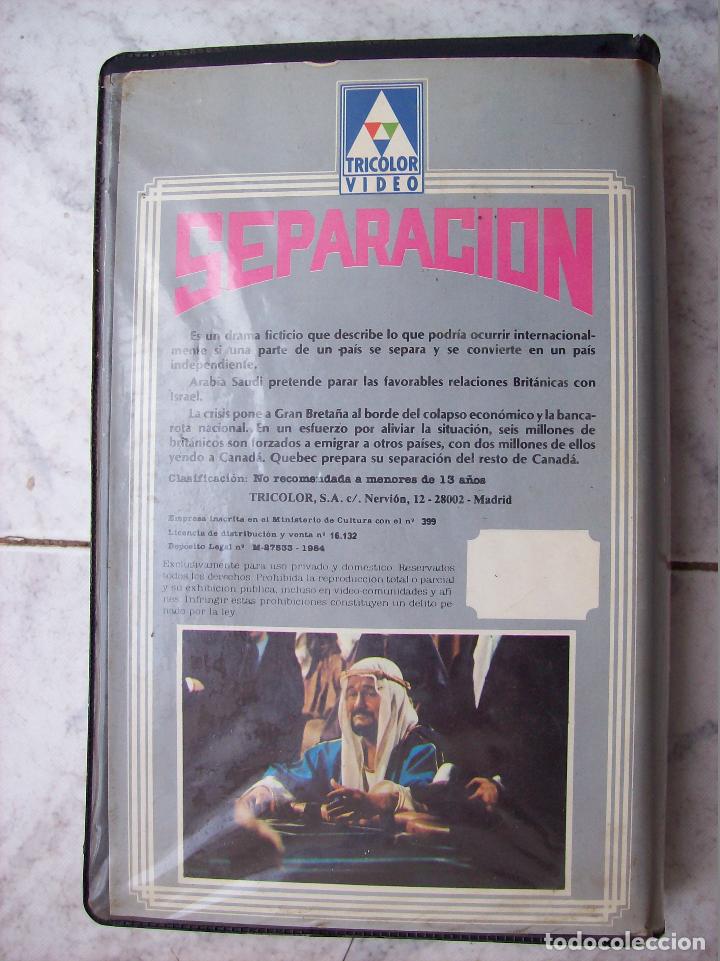 Cine: SEPARACION VHS - Foto 2