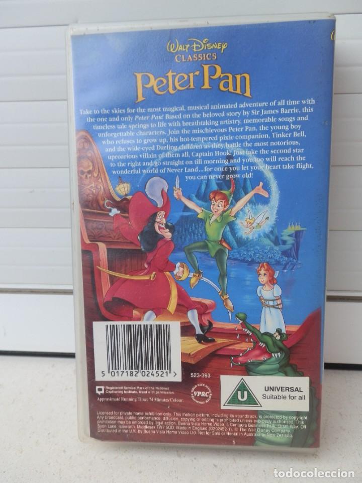 Cine: PELICULA EN VHS DE DISNEY CLASSICS PETER PAN. VERSI&Oacute;N ORIGINAL. - Foto 2