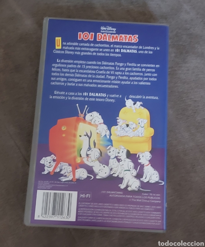 Cine: VHS 101 Dalmatas (Disney) - Foto 2