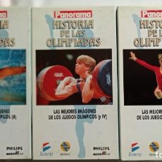 Cine: VHS HISTORIA OLIMPIADAS PANORAMA Nº 2,3 Y 4. Lote 325761178