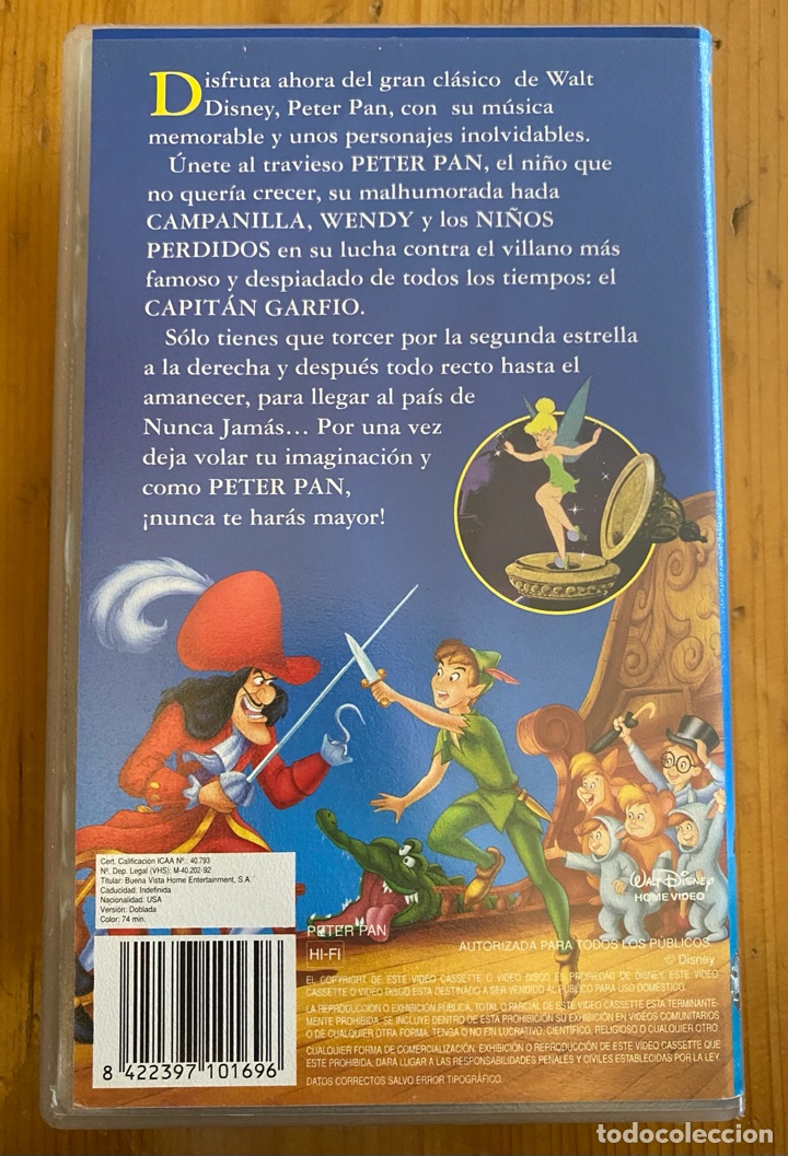 Cine: VHS Peter Pan ,Disney - Foto 2