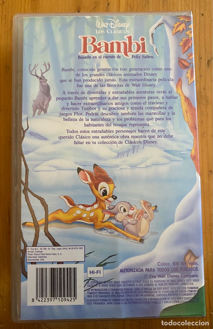 Cine: VHS Bambi . Disney - Foto 2