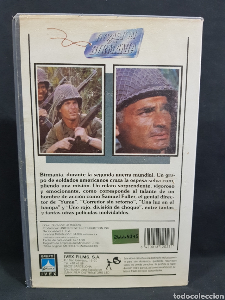 Filmax Vhs vhs edición videoclub invasión en birmania samu - Comprar Películas de ...