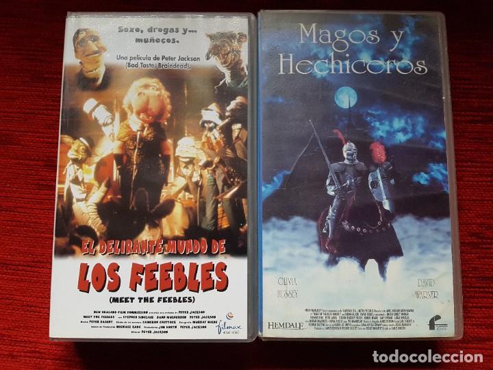 Cine: LOTE DE 2 VHS / El delirante mundo de los Feebles / Magos y Hechiceros.