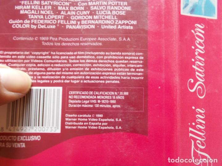 Cine: FELLINI SATIRICON VHS - Foto 8