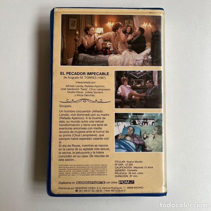Cine: El pecador impecable vhs - Foto 3