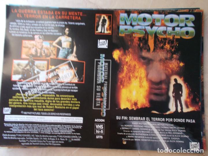 Kino: MOTOR PSYCHO ,SOLO CARATULA,,DE PROMOCION &iexcl;&iexcl; VER FOTOS ANTES DE COMPRAR ,SOLO CARATULA