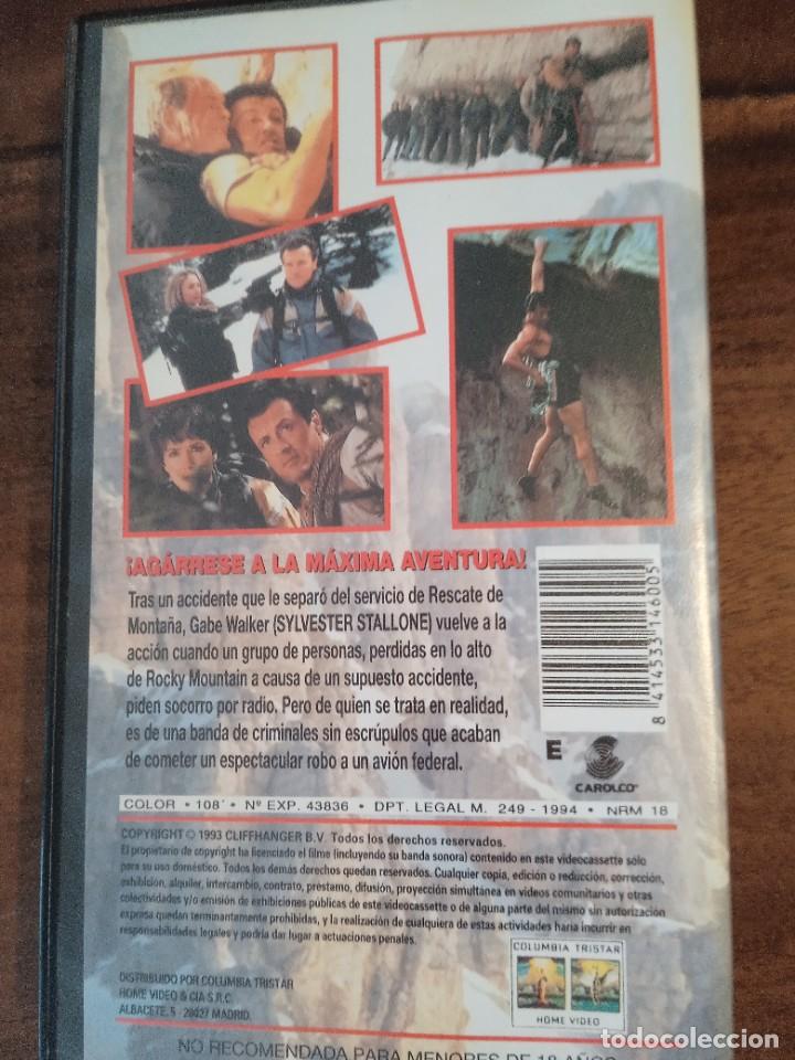 Cine: M&Aacute;XIMO RIESGO - STALLONE - VHS - Foto 2