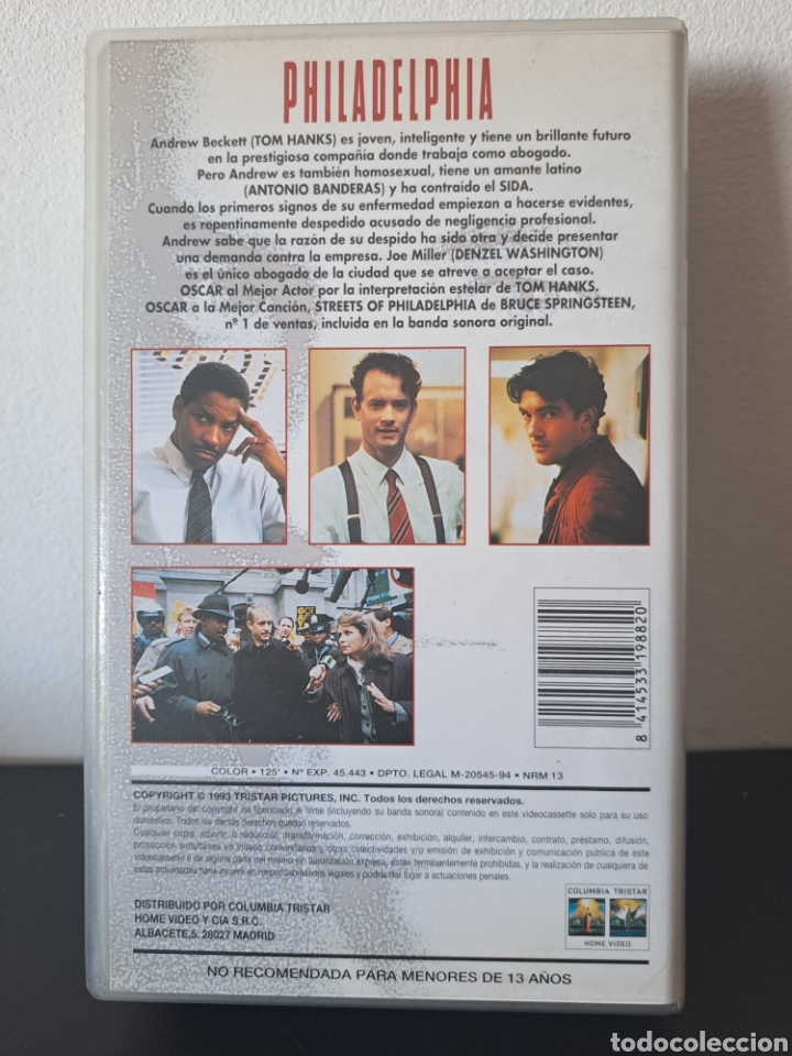 Cine: VHS - PHILADELPHIA. - Foto 2