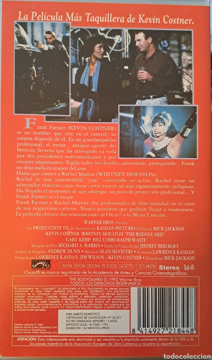 Cine: VHS- EL GUARDAESPALDAS. - Foto 2