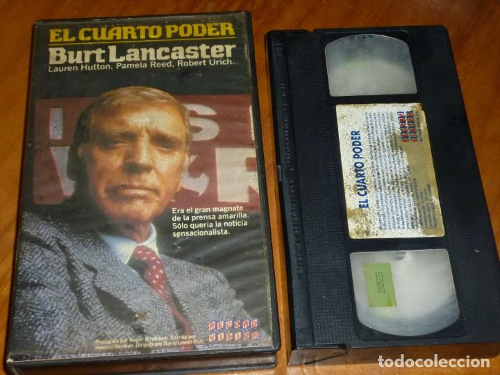 Cine: EL CUARTO PODER - BURT LANCASTER, PAMELA REED - RECORD VISION - VHS - Foto 1