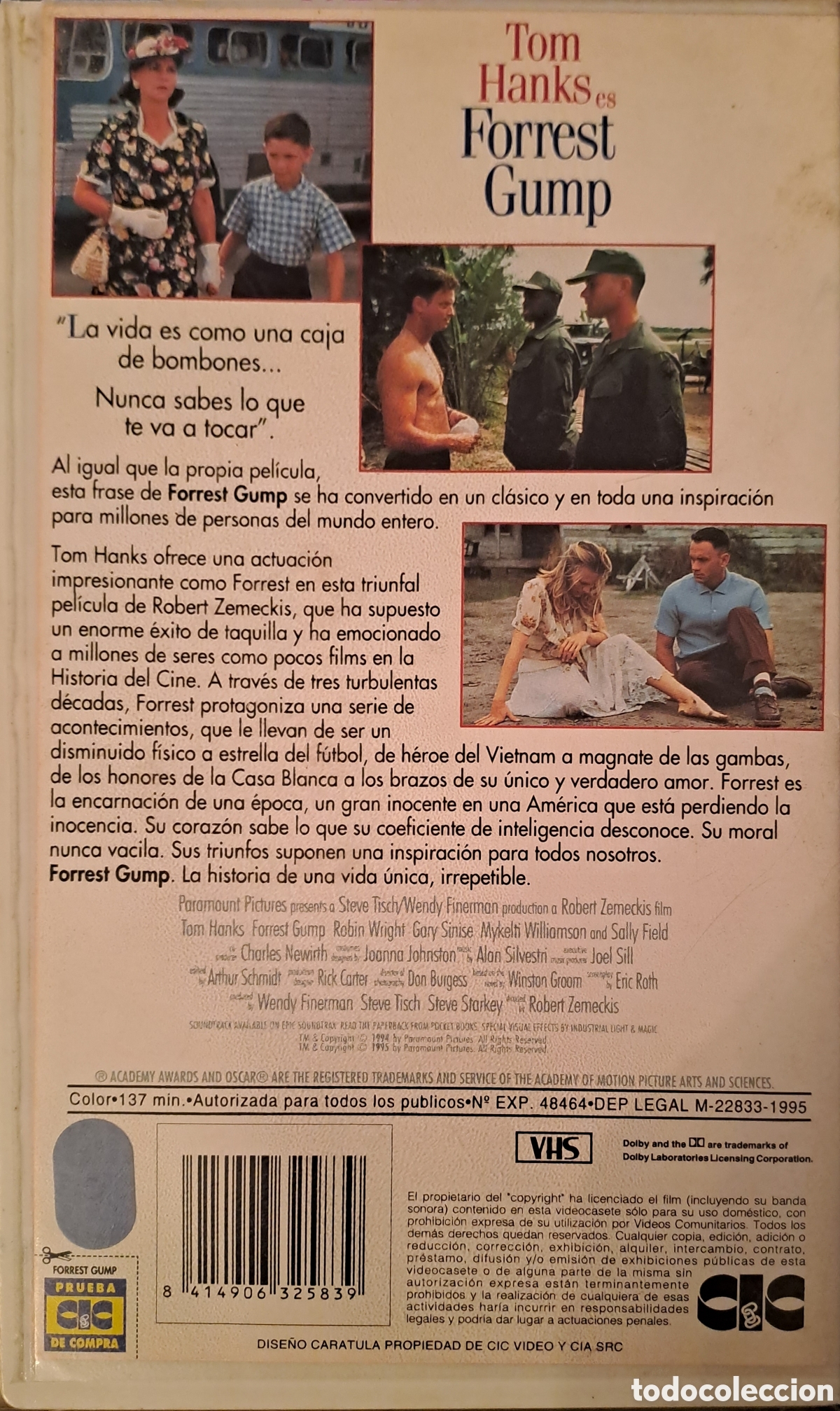 Cine: VHS- FORREST GUMP. 1995? - Foto 2