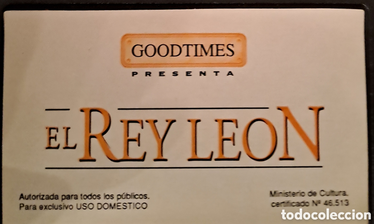 Cine: VHS - EL REY LEON. GOODTIMES. - Foto 3