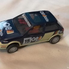 Cine: COCHE HORNBY HOBBIES COMPATIBLE SCALEXTRIC FORD FIESTA AZUL SHELL MADE IN GREAT BRITAIN. Lote 365922771