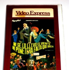 Cine: NI SE LO LLEVO EL VIENTO NI PUÑETERA FALTA QUE HACIA (1982) - LUIS MARTÍNEZ CORTÉS VÍCTOR NEGRO VHS. Lote 366328926