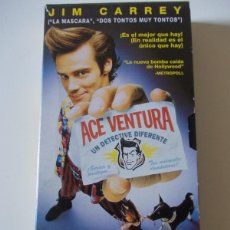 Cine: VHS ACE VENTURA UN DETECTIVE DIFERENTE 1997 WARNER SHELL JIM CARREY. Lote 367631524