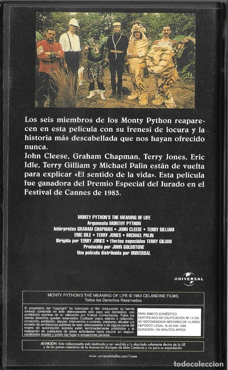 Cine: VHS - El sentido de la vida - Monty Python. - Foto 2
