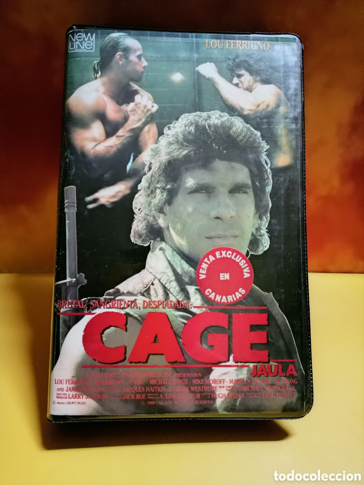 Cine: CAGE (JAULA) - Lou Ferrigno (Hulk) , Reb Brown - (1989) - VHS