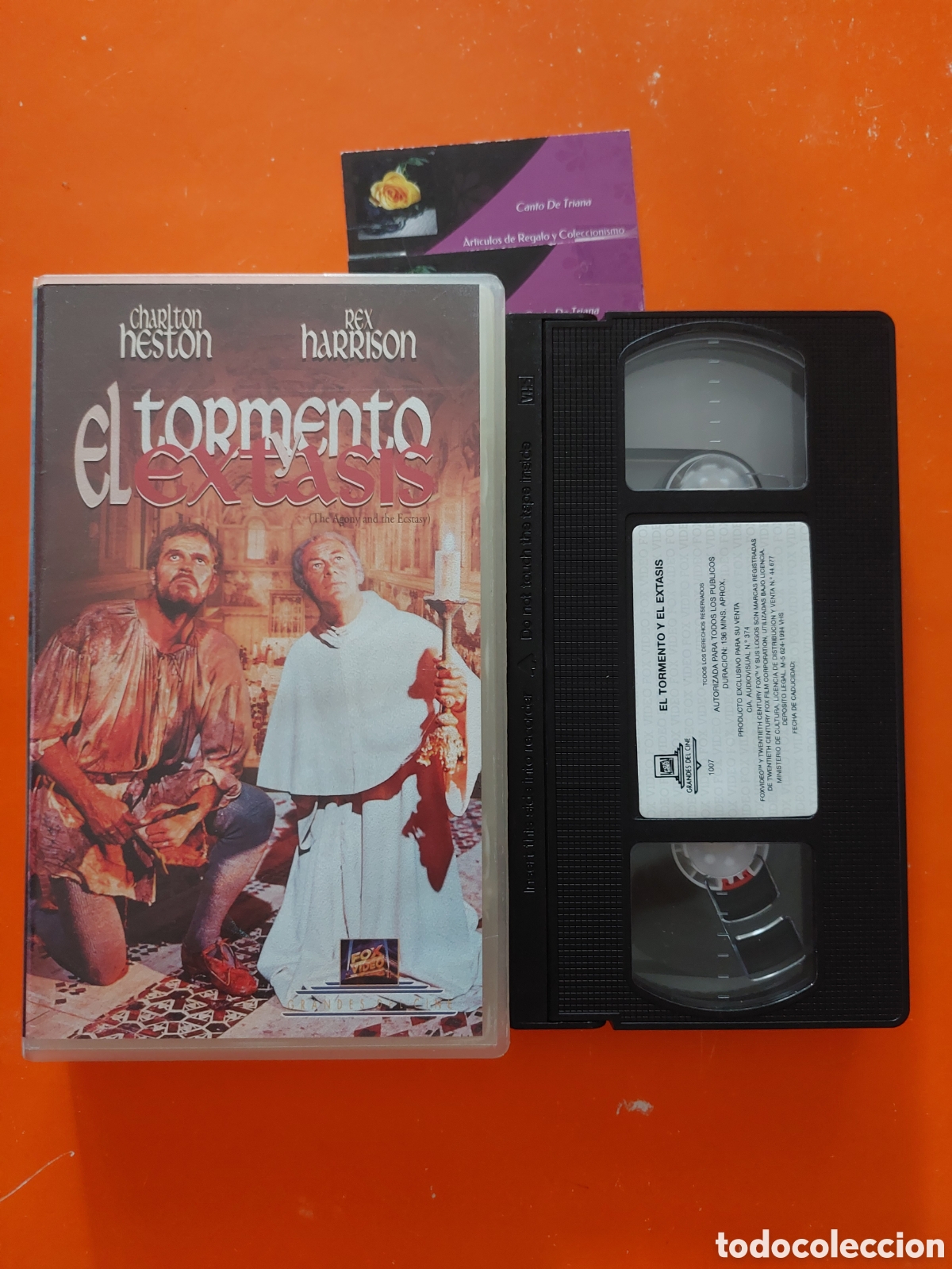 Cine: EL TORMETO Y EL EXTASIS # VHS # CHARLTON HESTON-REX HARRISON # TWENTY CENTURY FOX