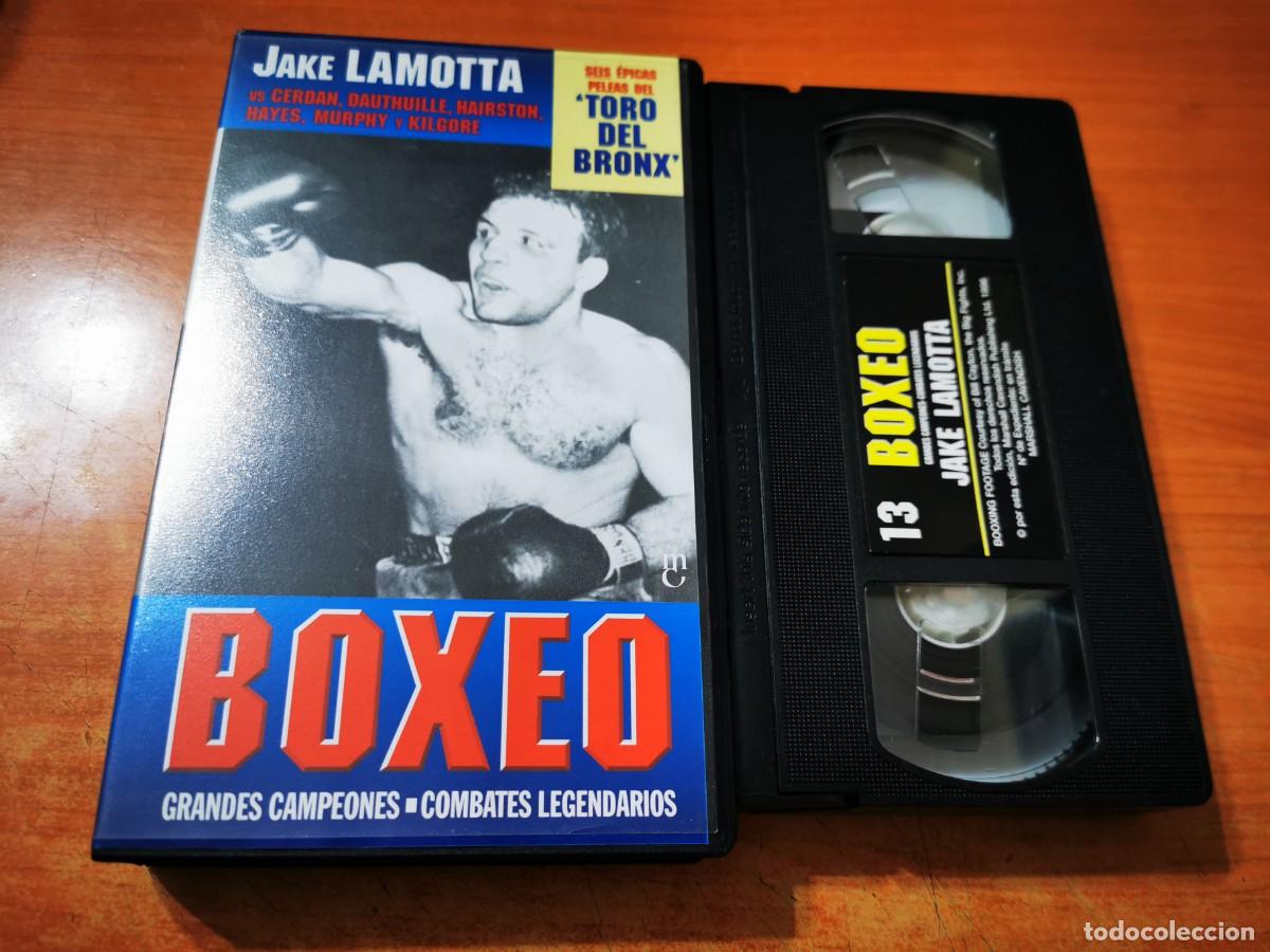 Cine: JAKE LAMOTTA Vs CERDAN DAUTHUILLE BOXEO COLECCION GRANDES CAMPEONES N&ordm; 13 COMBATES LEGENDARIOS VHS