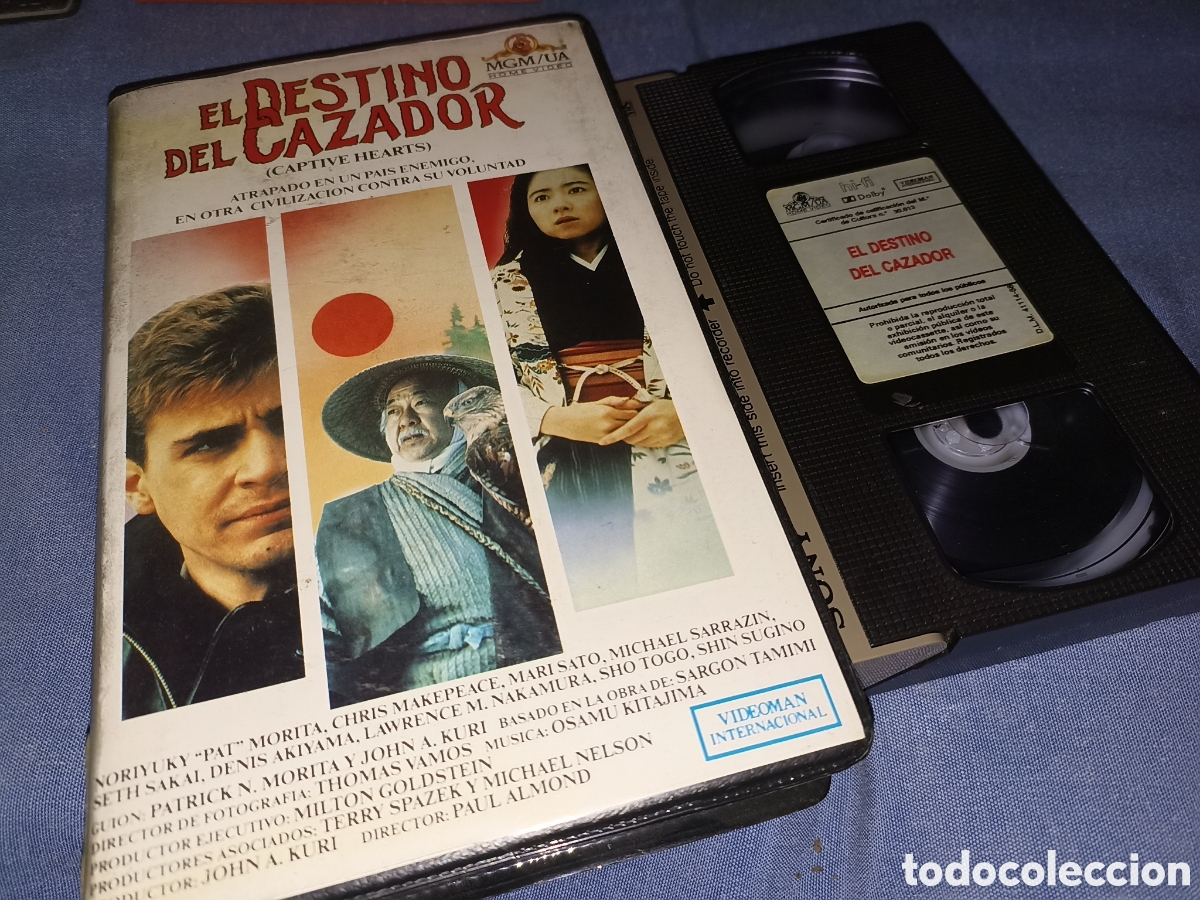 Cinema: El destino del cazador - vhs- 1987- Corazones Encadenados - Pat Morita