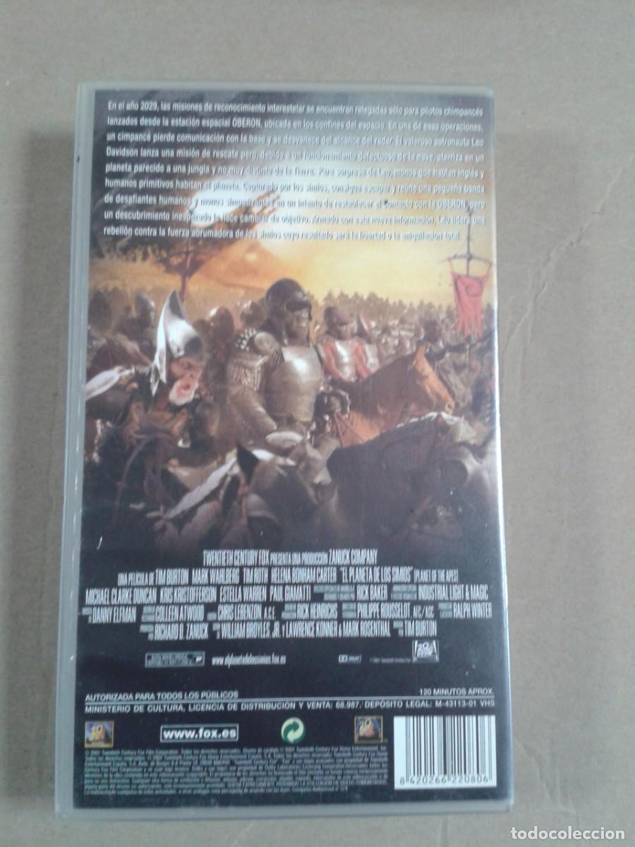 Cine: EL PLANETA DE LOS SIMIOS. VHS - Foto 2