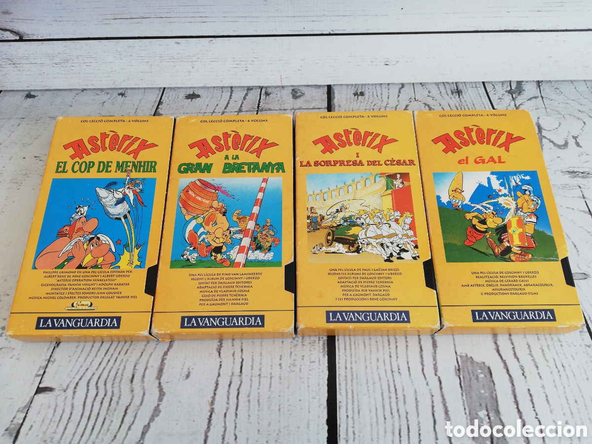 Cine: VHS ASTERIX. COLECCI&Oacute;N LA VANGUARDIA 2, 3, 4, 6. A&Ntilde;OS 80 / 90. ORIGINALES. EN CATAL&Aacute;N.